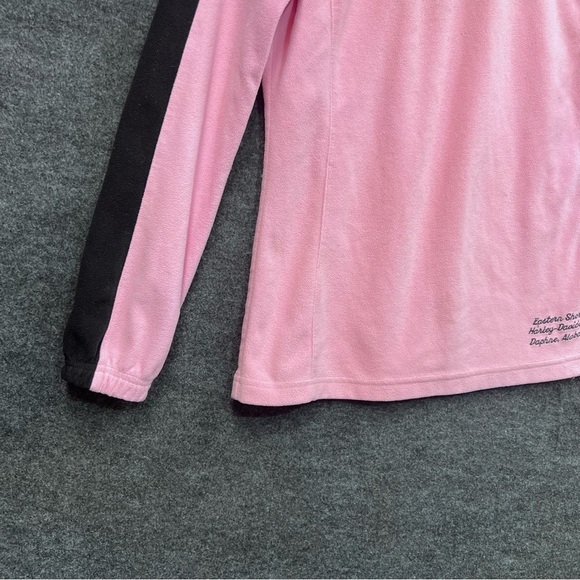 Harley Davidson Women’s Pink Fleece Quarter-Zip Pullover Size M - Picture 3 of 12
